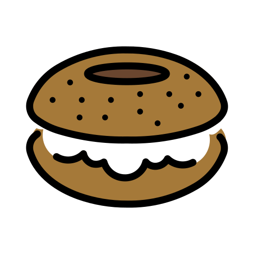 Bagel as drawn by OpenMoji in 15.1