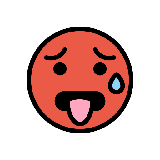 Schwitzendes Gesicht as drawn by OpenMoji in 15.1
