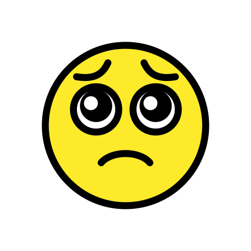pleading face — OpenMoji