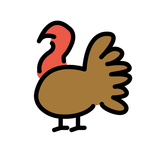 Turkey as drawn by OpenMoji in 15.1