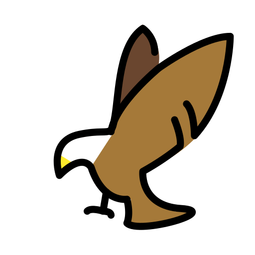 Eagle as drawn by OpenMoji in 15.1