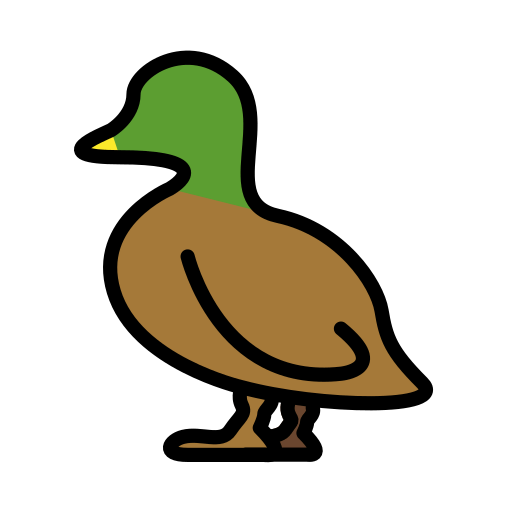 Duck as drawn by OpenMoji in 15.1