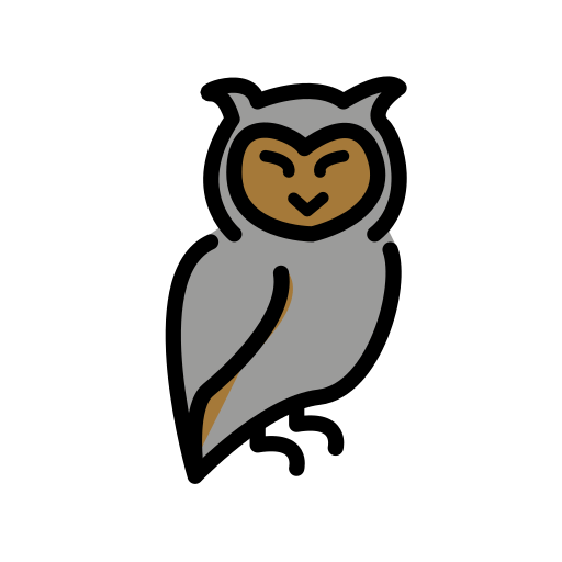 Owl as drawn by OpenMoji in 15.1