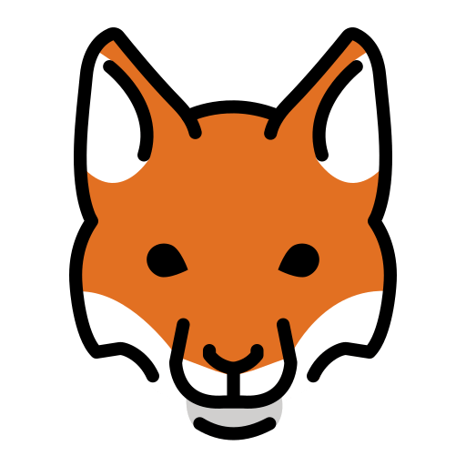 Fox as drawn by OpenMoji in 15.1