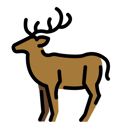 Deer as drawn by OpenMoji in 15.1