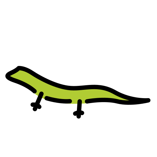 Lagarto as drawn by OpenMoji in 15.1