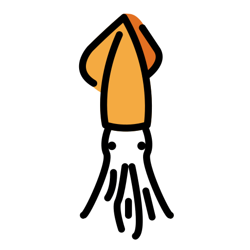 Squid as drawn by OpenMoji in 15.1