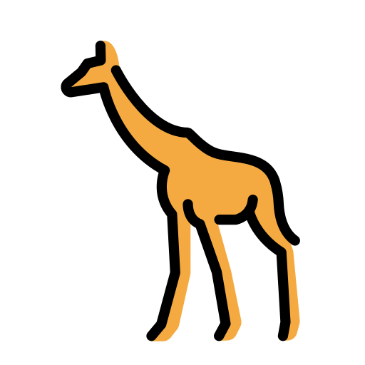 Giraffe as drawn by OpenMoji in 15.1