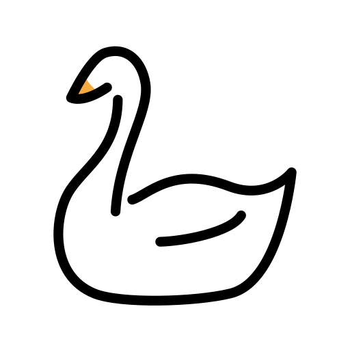 Swan as drawn by OpenMoji in 15.1