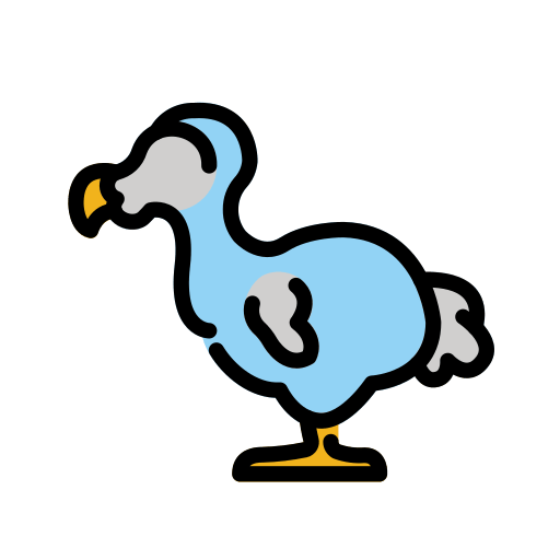 Dodo as drawn by OpenMoji in 15.1