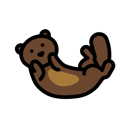Otter as drawn by OpenMoji in 15.1