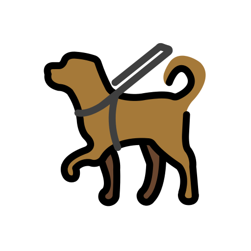 Guide Dog as drawn by OpenMoji in 15.1