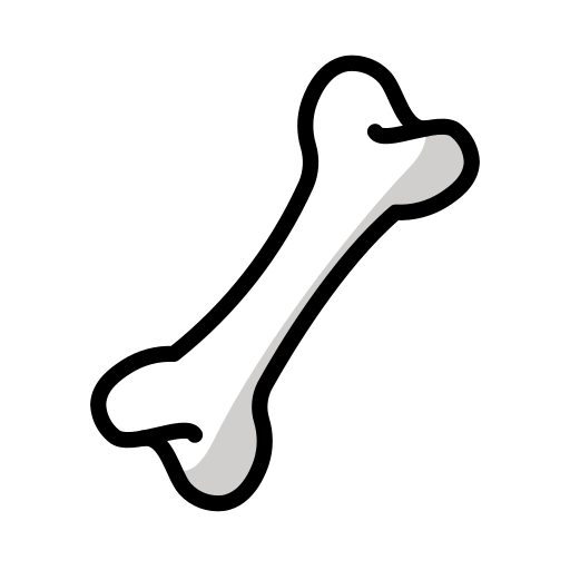 Osso as drawn by OpenMoji in 15.1