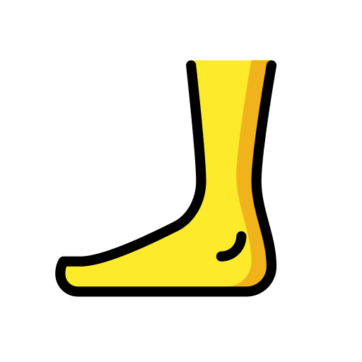 Foot as drawn by OpenMoji in 15.1