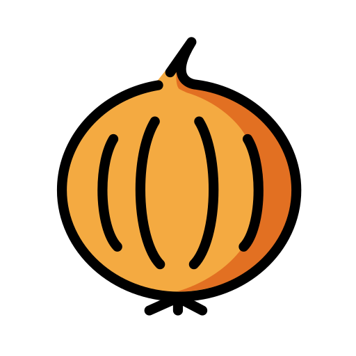 Onion as drawn by OpenMoji in 15.1