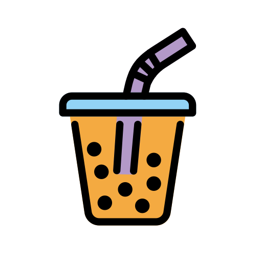 Bubble Tea as drawn by OpenMoji in 15.1