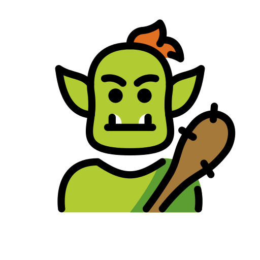 Troll as drawn by OpenMoji in 15.1