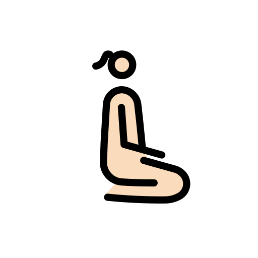 Woman Kneeling Facing Right: Light Skin Tone, the design in this release