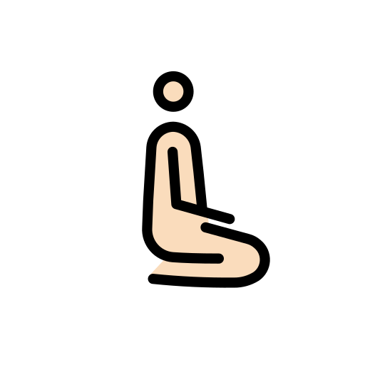 Man Kneeling Facing Right: Light Skin Tone, the design in this release