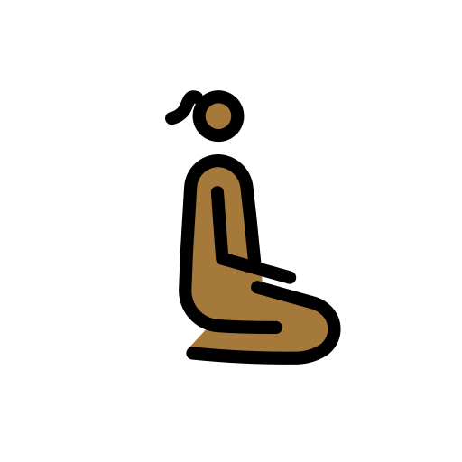 Woman Kneeling Facing Right: Medium-Dark Skin Tone, the design in this release