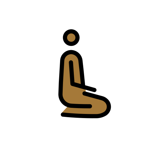Person Kneeling Facing Right: Medium-Dark Skin Tone, the design in this release