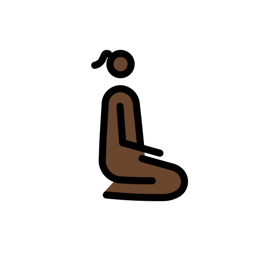 Woman Kneeling Facing Right: Dark Skin Tone, the design in this release