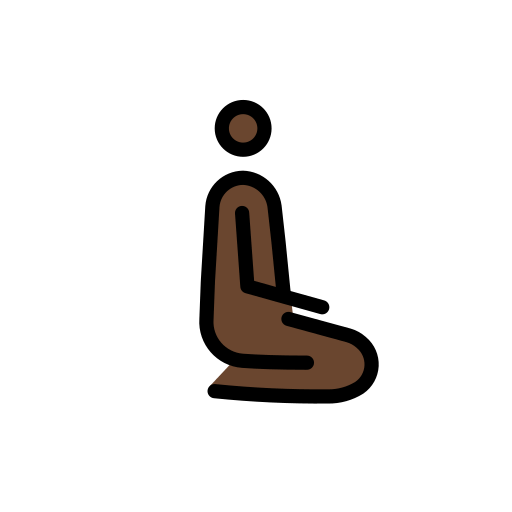 Man Kneeling Facing Right: Dark Skin Tone, the design in this release