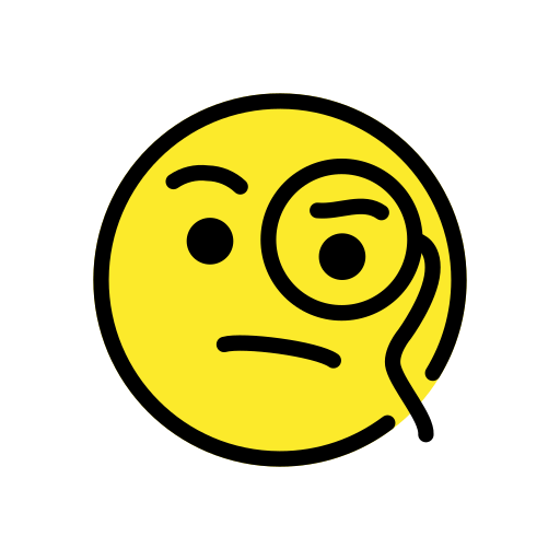 face with monocle — OpenMoji
