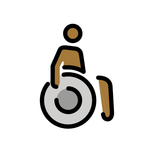 Person in Manual Wheelchair Facing Right: Medium-Dark Skin Tone, the design in this release