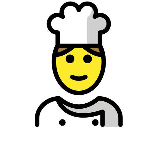 Cook as drawn by OpenMoji in 15.1