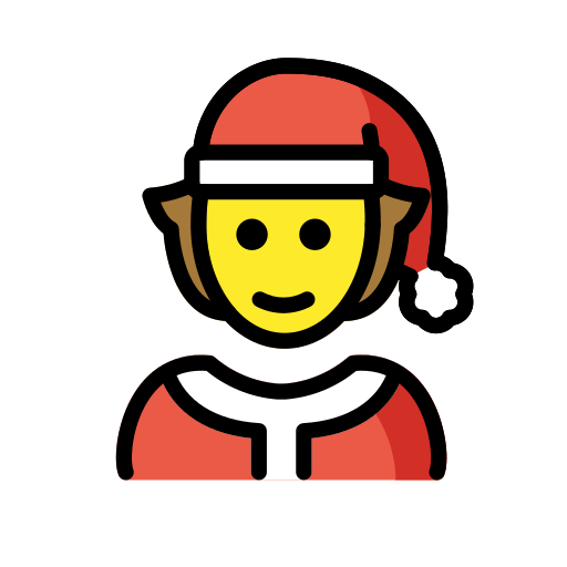 Mx Claus as drawn by OpenMoji in 15.1