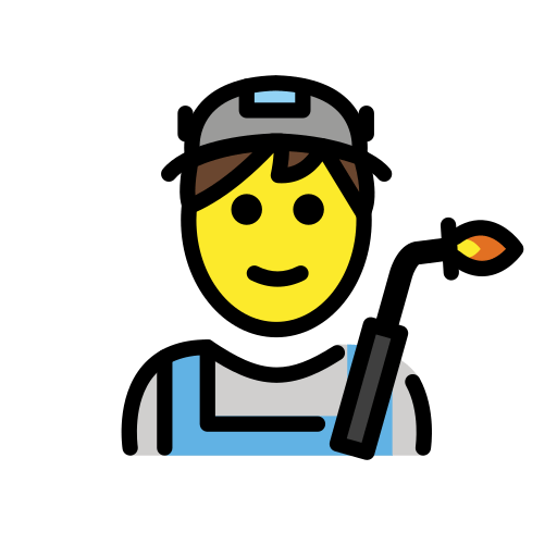 Factory Worker as drawn by OpenMoji in 15.1