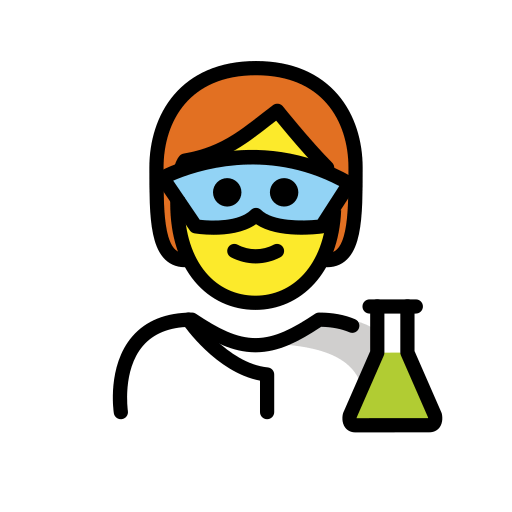 Scientist as drawn by OpenMoji in 15.1