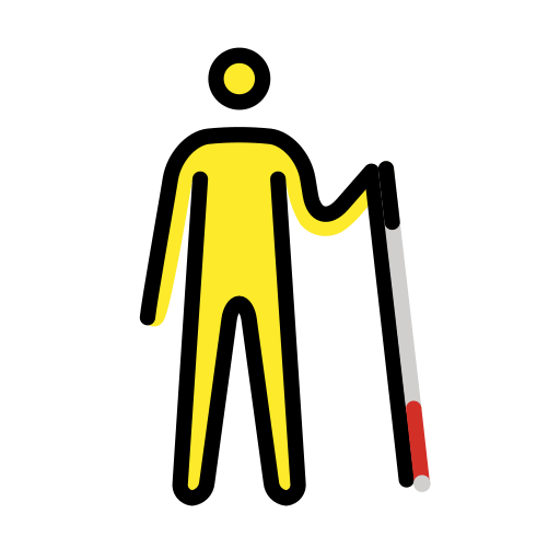 Person with White Cane Facing Right, the design in this release