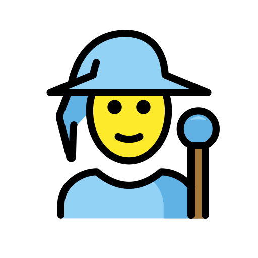 Magier(In) as drawn by OpenMoji in 15.1