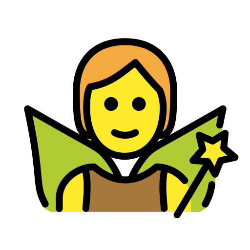 Fairy as drawn by OpenMoji in 15.1