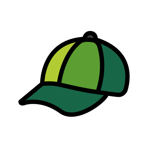Billed Cap as drawn by OpenMoji in 15.1