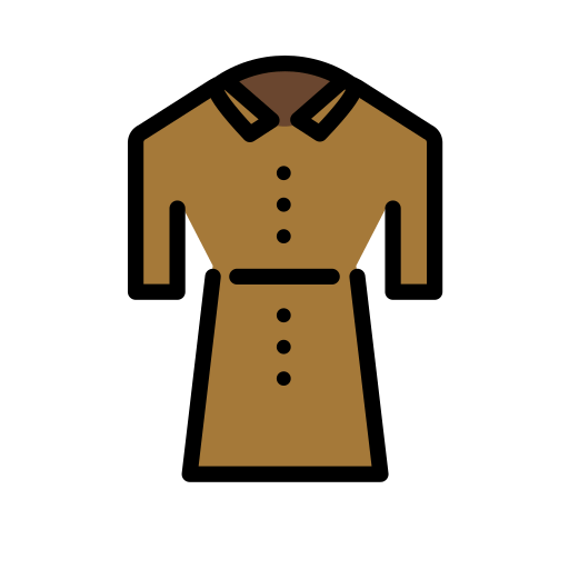 Coat as drawn by OpenMoji in 15.1