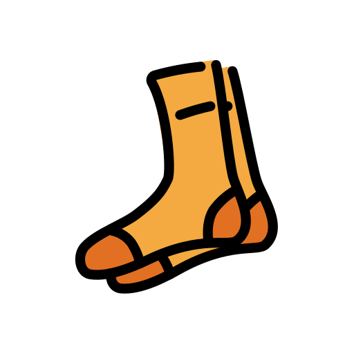 Socks as drawn by OpenMoji in 15.1