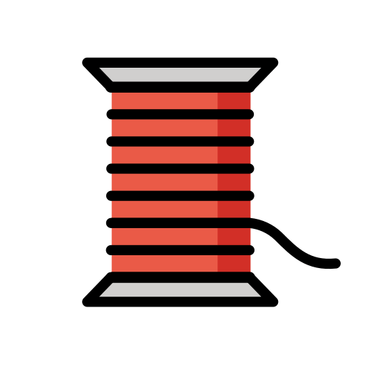 Thread as drawn by OpenMoji in 15.1