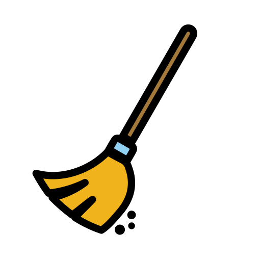 Broom as drawn by OpenMoji in 15.1