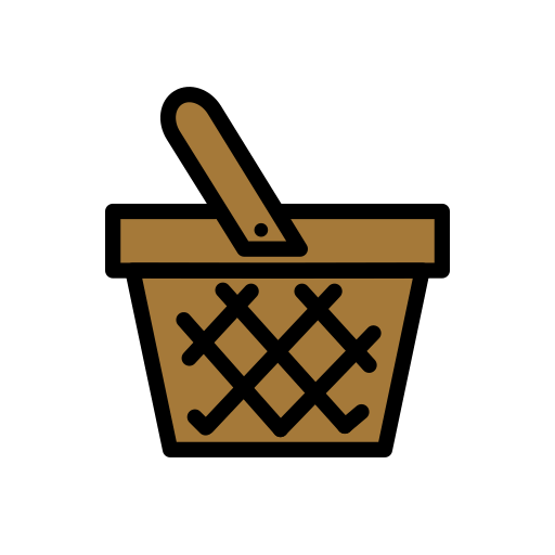Basket as drawn by OpenMoji in 15.1