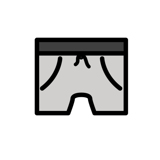 Shorts as drawn by OpenMoji in 15.1