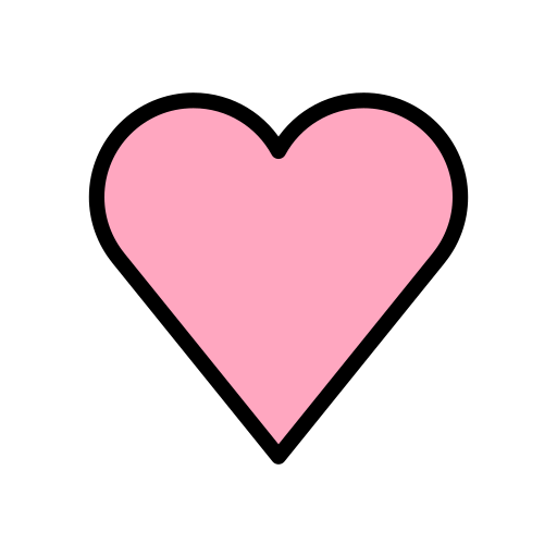 Pink Heart as drawn by OpenMoji in 15.1