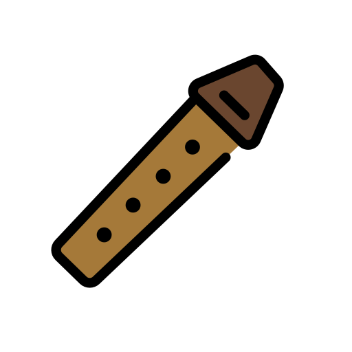 Flauto as drawn by OpenMoji in 15.1