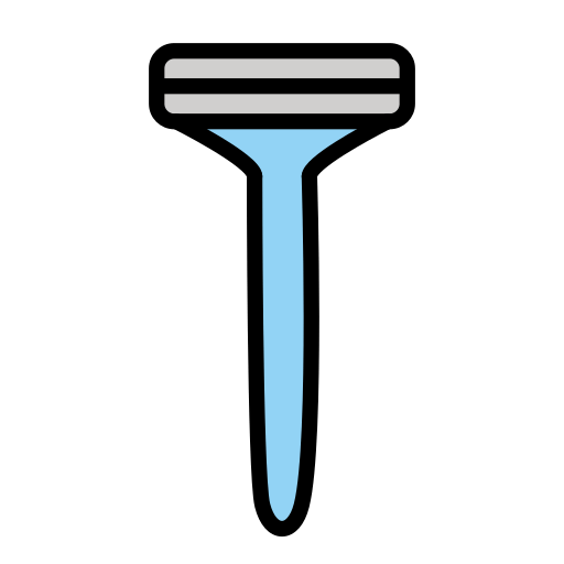 Razor as drawn by OpenMoji in 15.1
