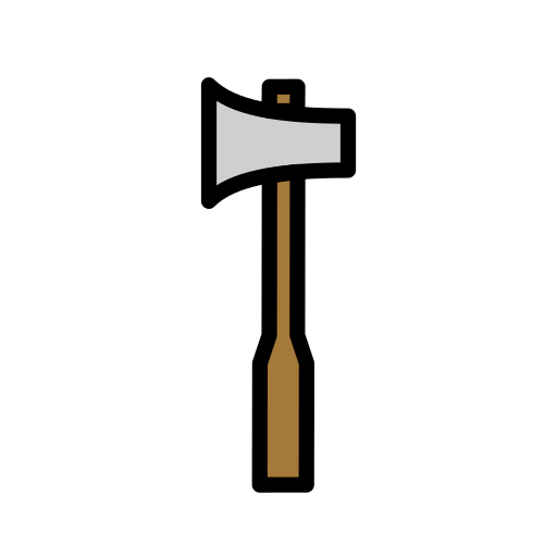 Axe as drawn by OpenMoji in 15.1