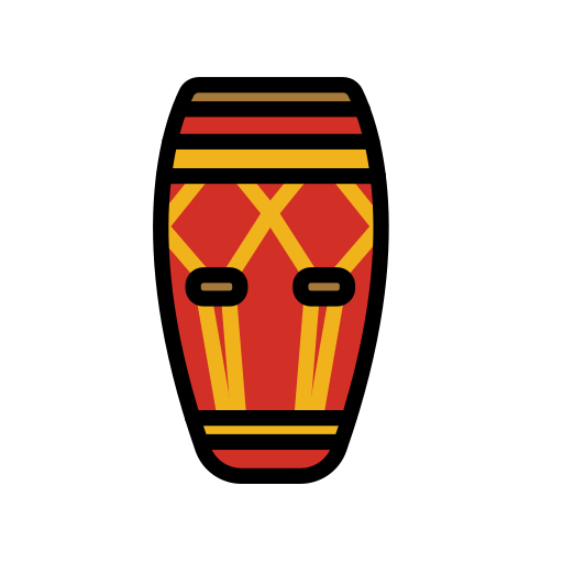 Long Drum as drawn by OpenMoji in 15.1