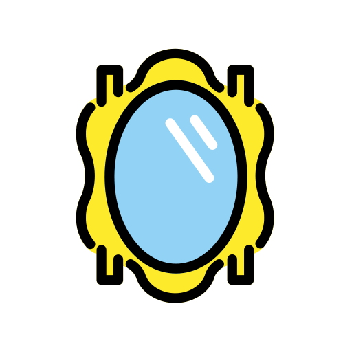 Spiegel as drawn by OpenMoji in 15.1