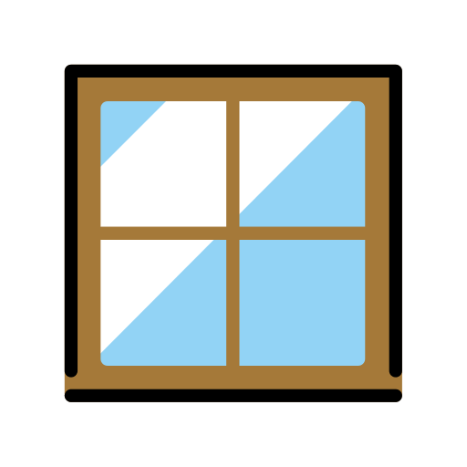 Window as drawn by OpenMoji in 15.1